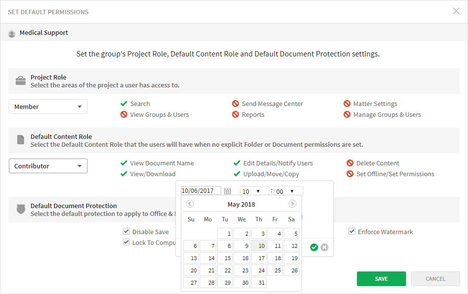 Firmex interface example